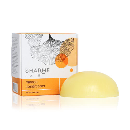 Натуральный твердый кондиционер Sharme Hair Mango с маслом манго, увлажняющий